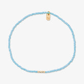 Turquoise Seed Bead Stretch Anklet