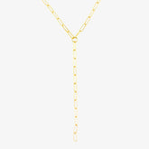Paperclip Chain Lariat Necklace