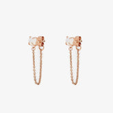 Raw Gem Chain Wrap Earrings