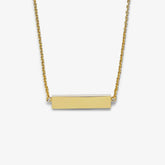 Demi-Fine Engravable Bar Necklace