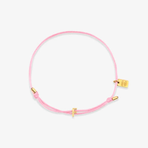 Pink Initial Charm Bracelet