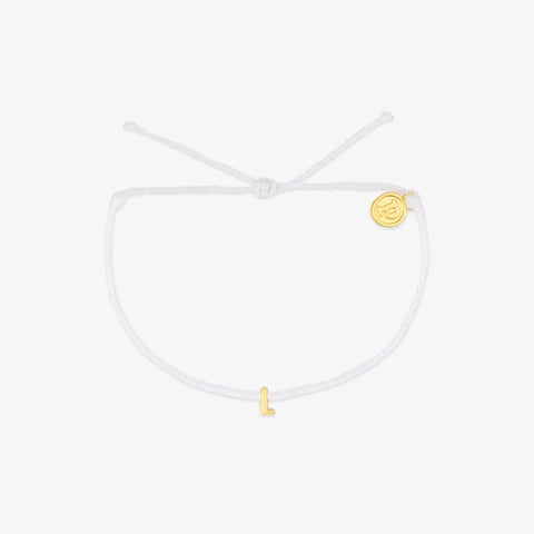 White Alphabet Bubble Charm Bracelet