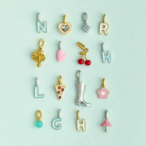 Harper Enamel Puffy Heart Charm