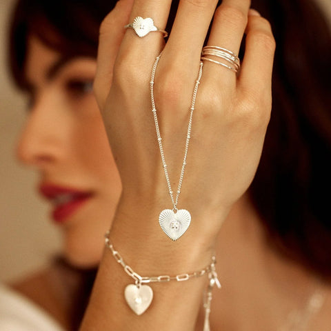 Sunburst Heart Ring