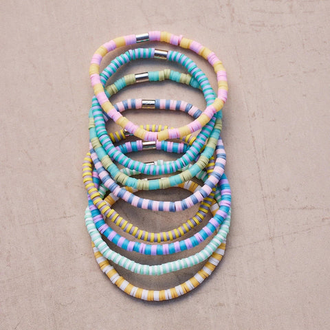 Vacation Vibes Bright Stretch Bracelet Set of 8