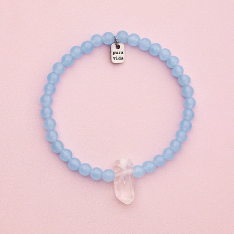 Celestine Intention Stretch Bracelet