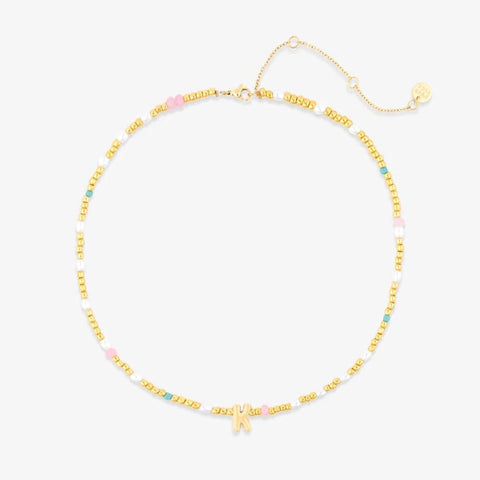 Initial Pearl & Seed Bead Choker