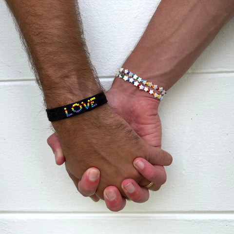 Woven Seed Bead Love Bracelet