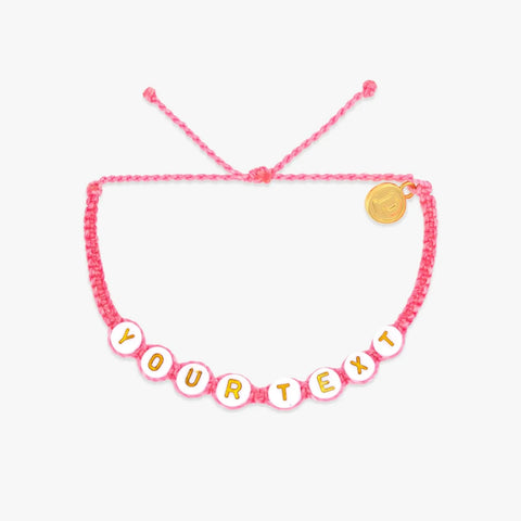 White Alphabet Bead Bracelet