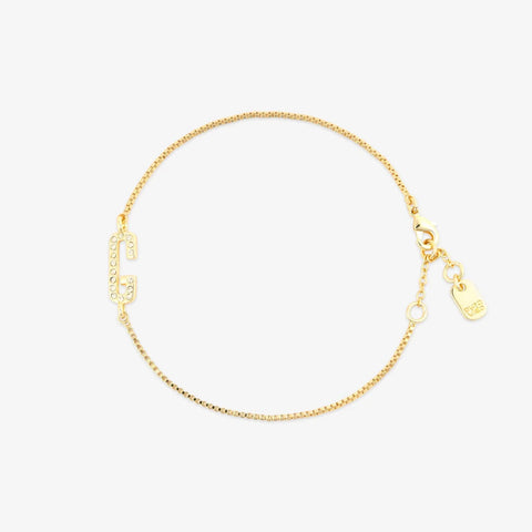 Pavé Initial Chain Bracelet