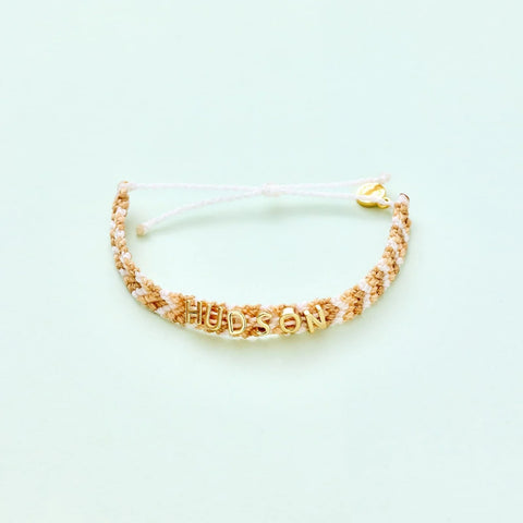 Neutral Woven Chevron Bracelet