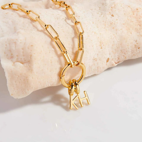 Harper Round Charm Chain Necklace