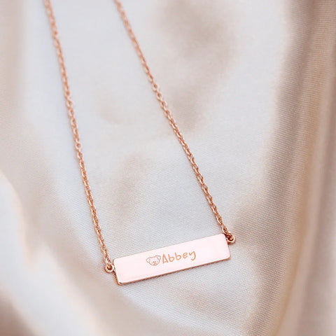 Engravable Bar Necklace