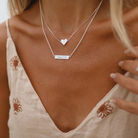 Demi-Fine Engravable Bar Necklace